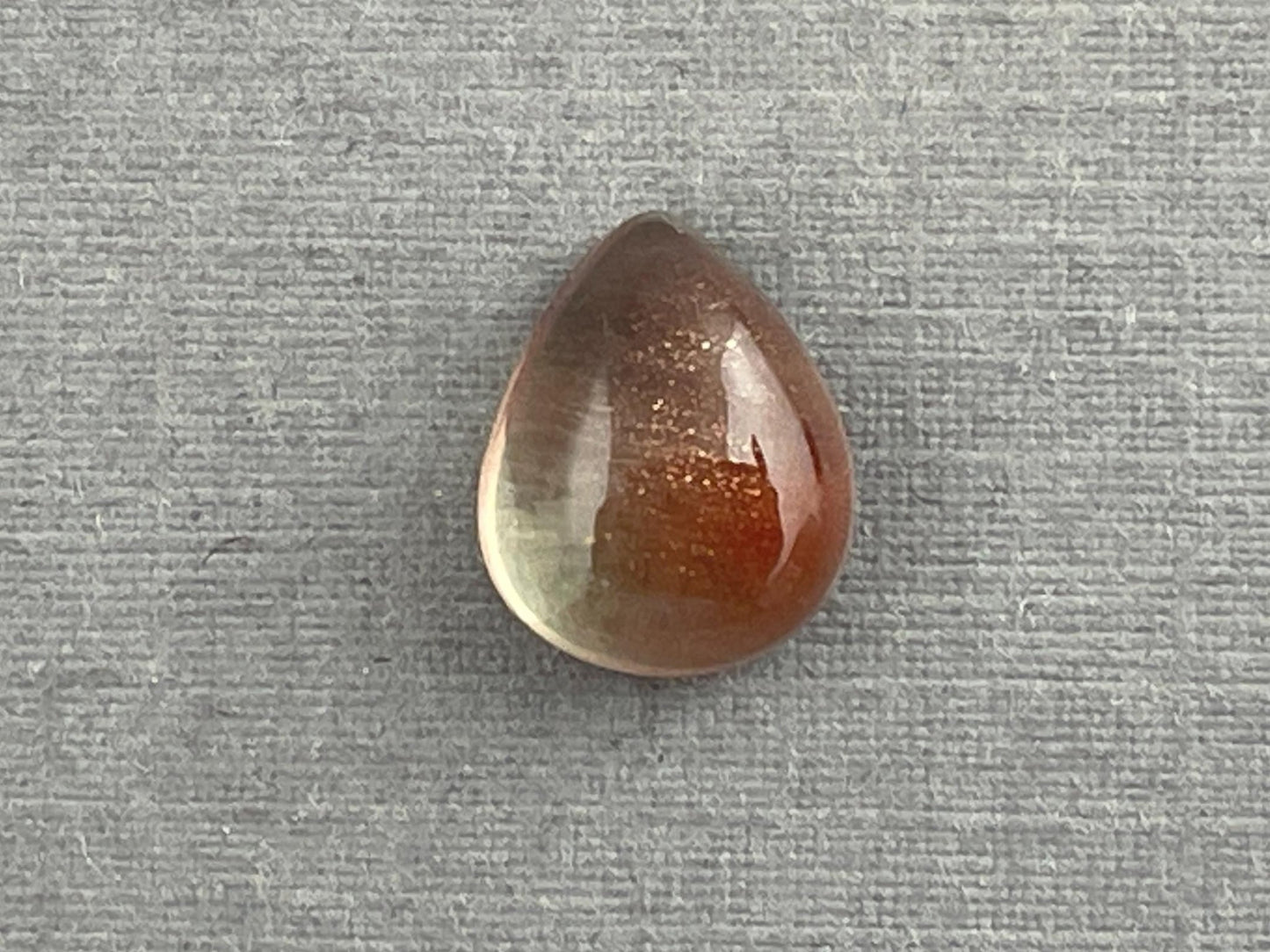 10x8 Oregon Sunstones Pear Cabochon | Beautiful Schiller | 3 carats | OSC293 - Oregon Sunstone - Gem Enthusiast