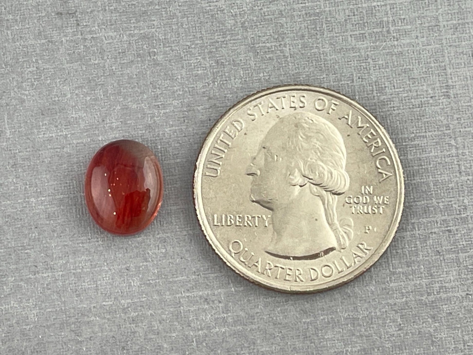 11x9 Red Oregon Sunstone Oval Cabochon | Schiller | 3.5 carats | OSC283 - Oregon Sunstone - Gem Enthusiast