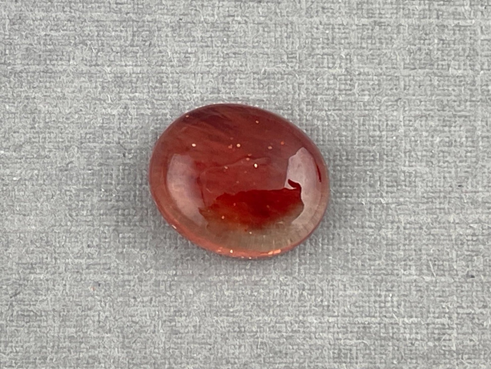 11x9 Red Oregon Sunstone Oval Cabochon | Schiller | 3.5 carats | OSC283 - Oregon Sunstone - Gem Enthusiast