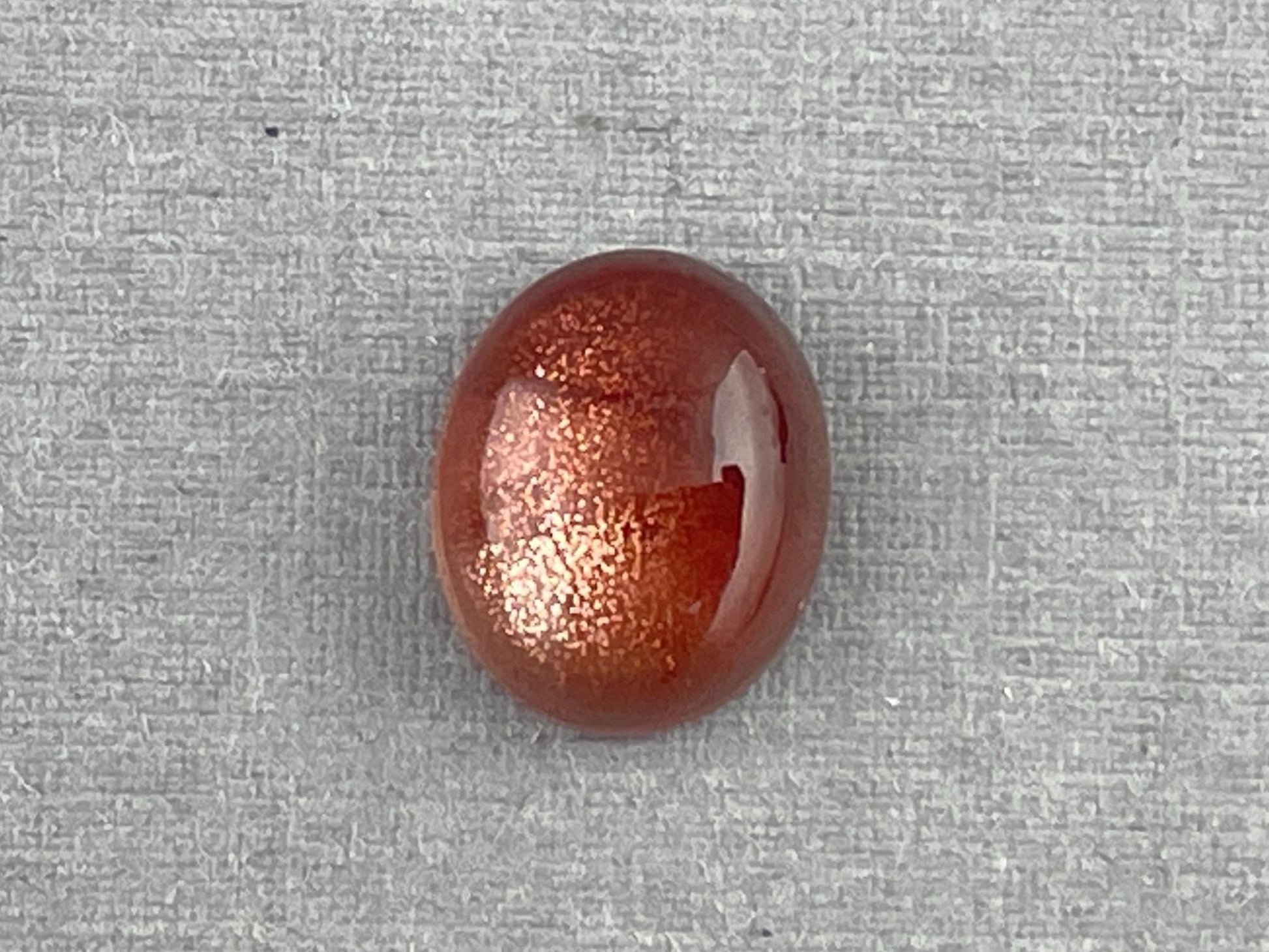 11x9 Red Oregon Sunstone Oval Cabochon | Schiller | 4 carats | OSC286 - Oregon Sunstone - Gem Enthusiast