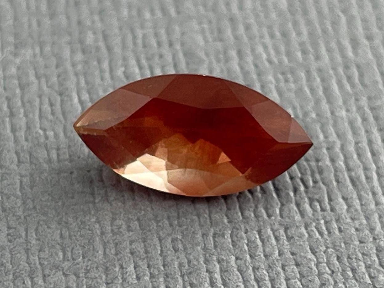 12x8 Red Oregon Sunstone Marquise Gemstone with Schiller | 1.89 carats | OSF164 - Oregon Sunstone - Gem Enthusiast