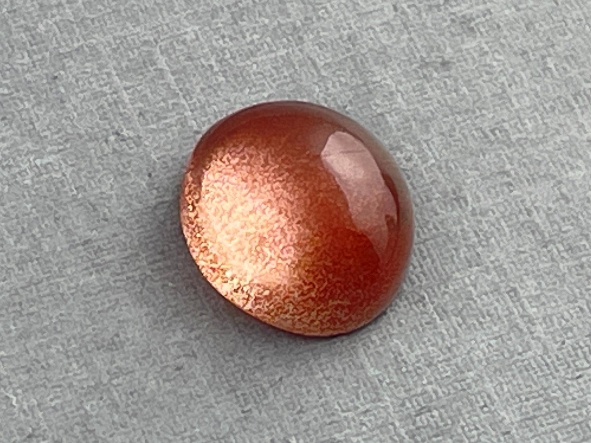 13x11 LARGE Oregon Sunstone Oval Cabochon | Schiller | 6.34 carats | OSC297 - Oregon Sunstone - Gem Enthusiast