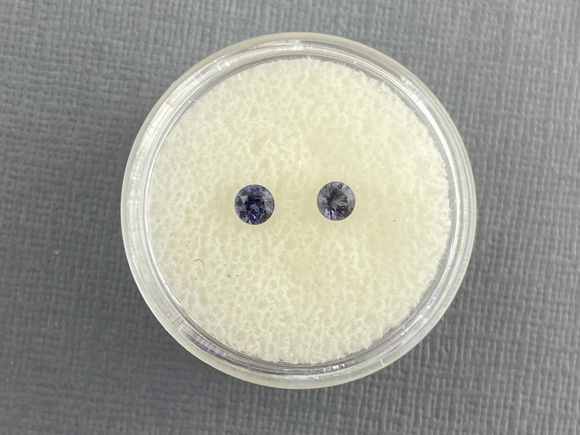 3.5 mm Pair Platinum Blue Spinel Faceted Round | Natural Gemstone | SL102 - Spinel - Gem Enthusiast