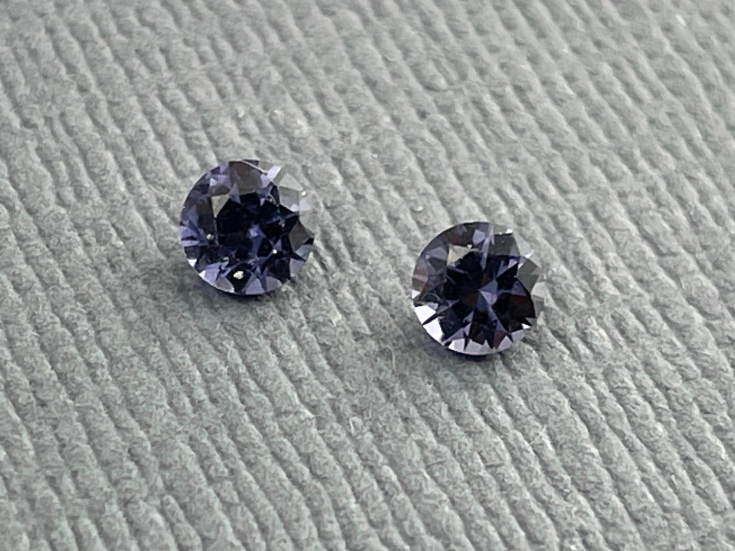 3.5 mm Pair Platinum Blue Spinel Faceted Round | Natural Gemstone | SL102 - Spinel - Gem Enthusiast