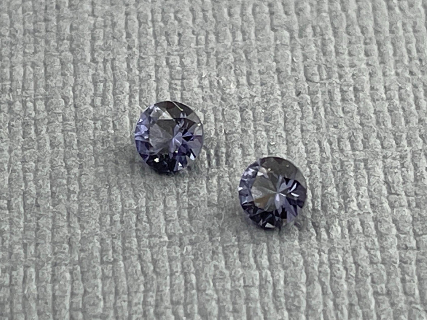 3.5 mm Pair Platinum Blue Spinel Faceted Round | Natural Gemstone | SL102 - Spinel - Gem Enthusiast