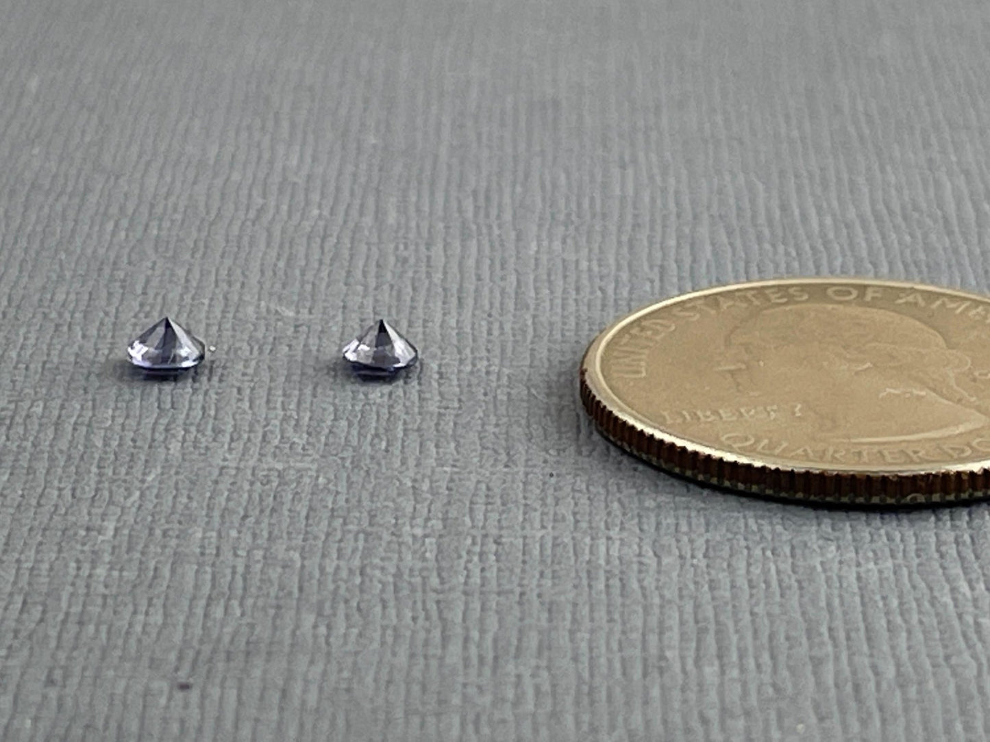 3.5 mm Pair Platinum Blue Spinel Faceted Round | Natural Gemstone | SL102 - Spinel - Gem Enthusiast