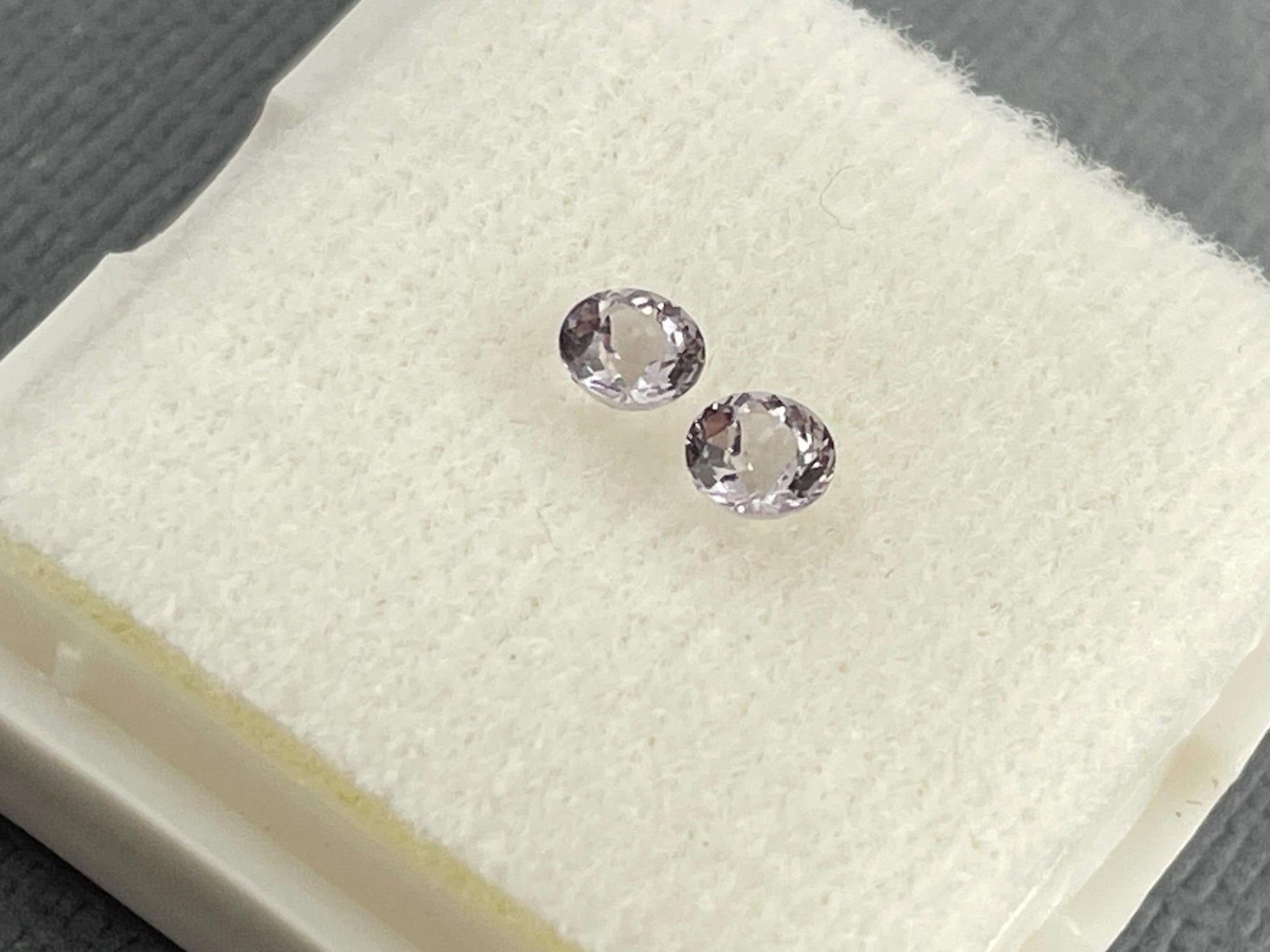 3.5 mm Pair Platinum Spinel Faceted Round | Natural Gemstone | SL115 - Gem Enthusiast