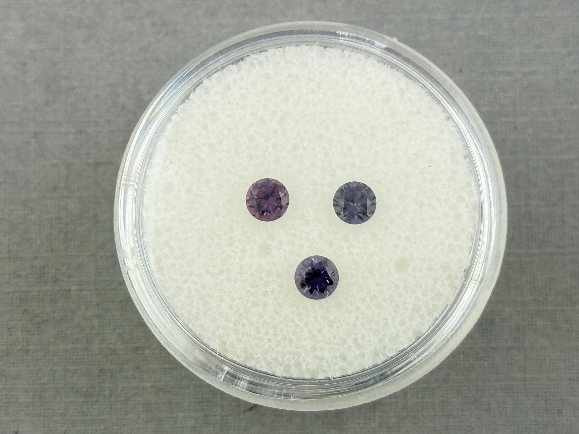 3.5 mm Purple Blue Spinel Trio Faceted Round | Natural Gemstone | SL117 - Spinel - Gem Enthusiast