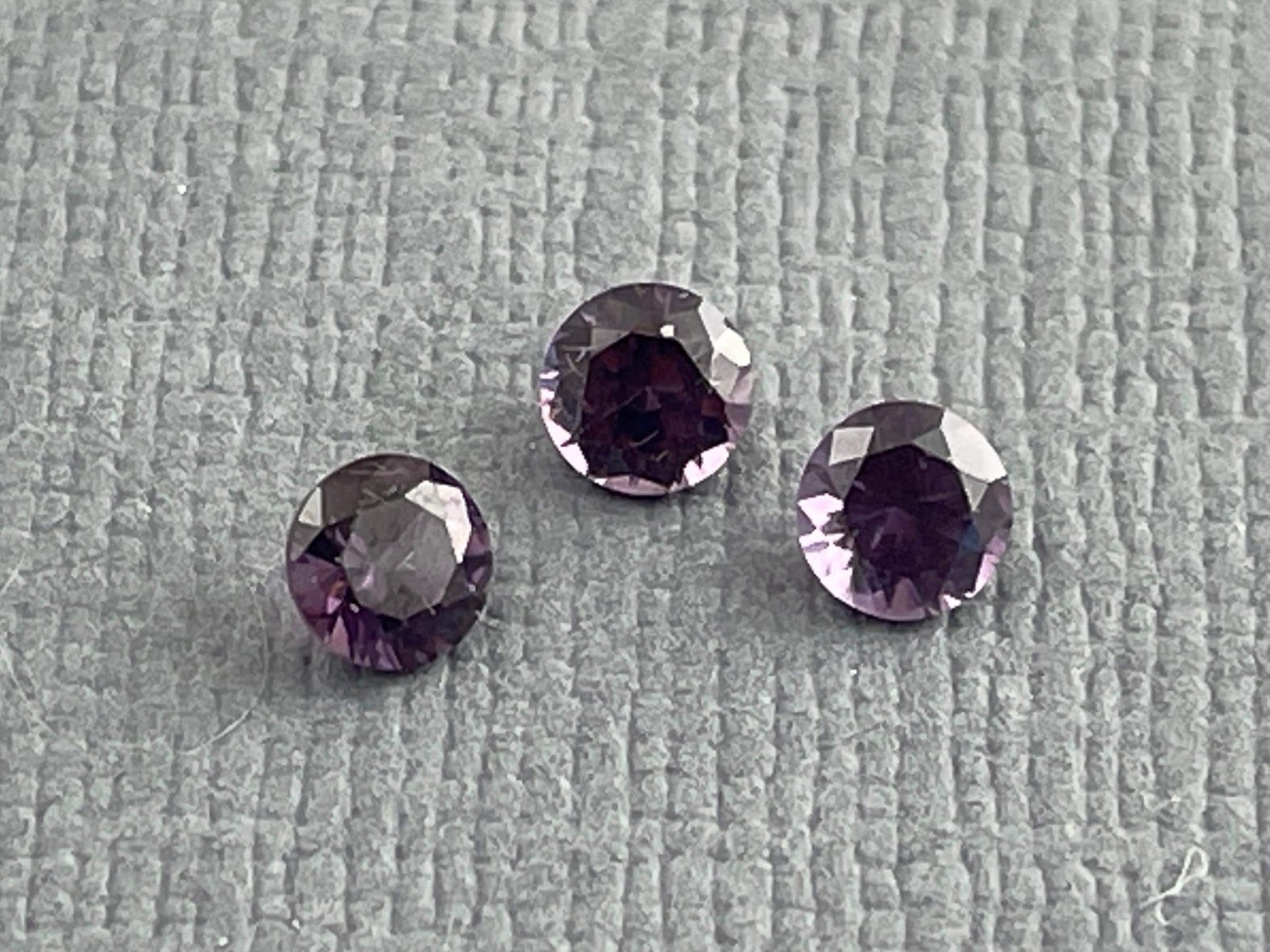 3.5 mm Purple Spinel Trio Faceted Round | Natural Gemstone | SL101 - Spinel - Gem Enthusiast