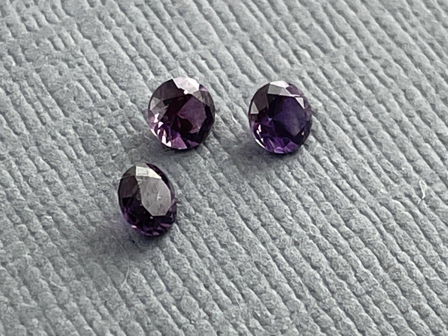 3.5 mm Purple Spinel Trio Faceted Round | Natural Gemstone | SL101 - Spinel - Gem Enthusiast