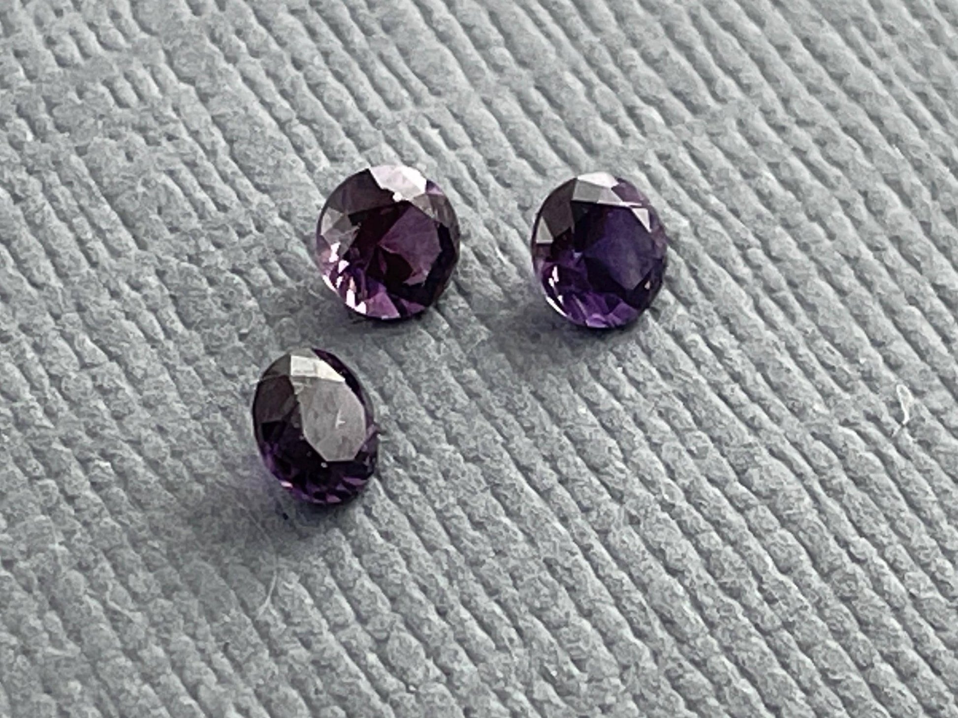 3.5 mm Purple Spinel Trio Faceted Round | Natural Gemstone | SL101 - Spinel - Gem Enthusiast