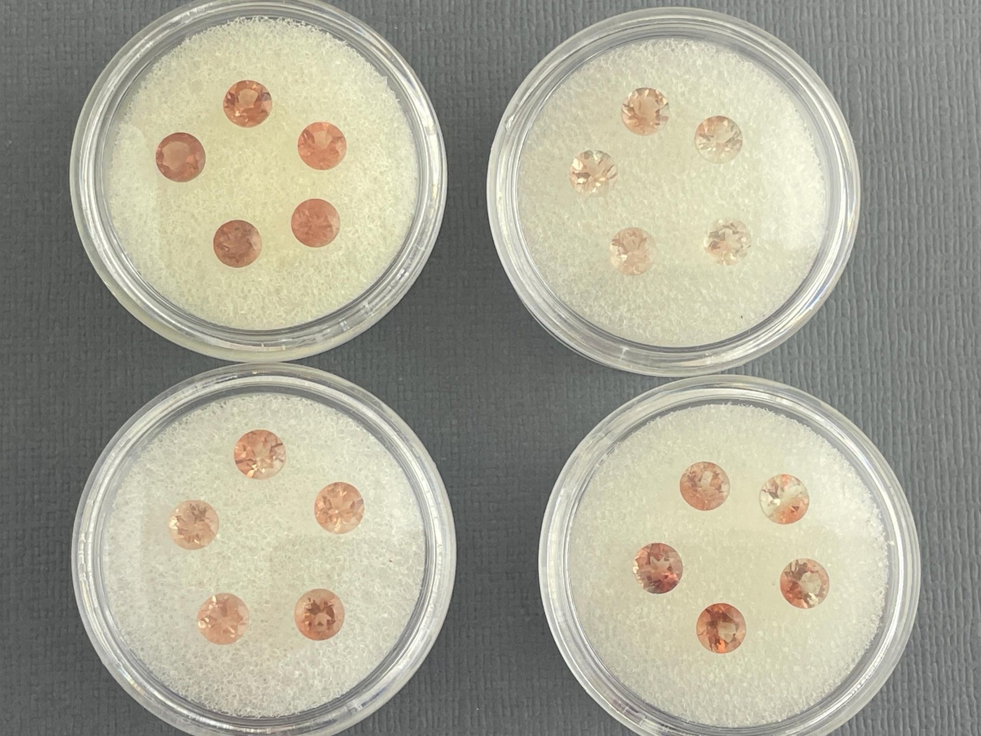 4mm Oregon Sunstones Faceted Round Stones | American Mined Gemstones - Gem Enthusiast