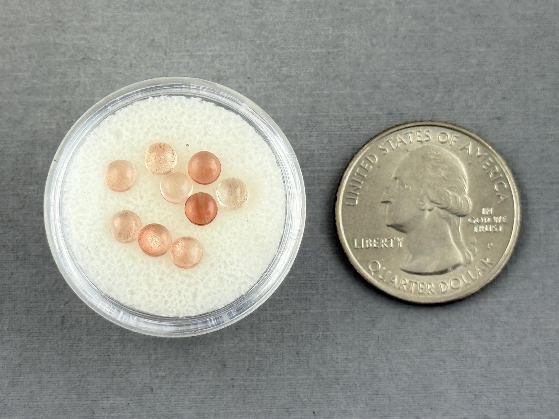 4mm Oregon Sunstones Round Cabochon Lot | 9 Stones | OSC305 - Oregon Sunstone - Gem Enthusiast