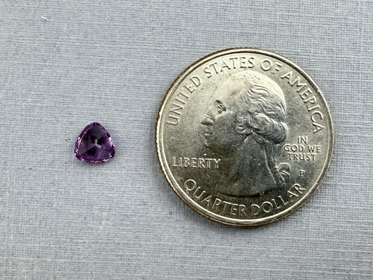5.5mm Arizona Amethyst Trillion: Ethically Sourced from the Four Peaks Mine - Arizona Amethyst - Gem Enthusiast