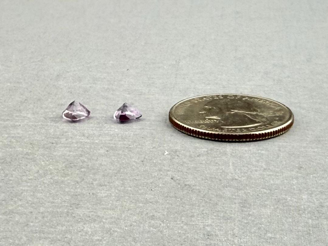 5.5mm Arizona Amethyst Trillion Pair: Ethically Sourced from the Four Peaks Mine | AZ204 - Gem Enthusiast
