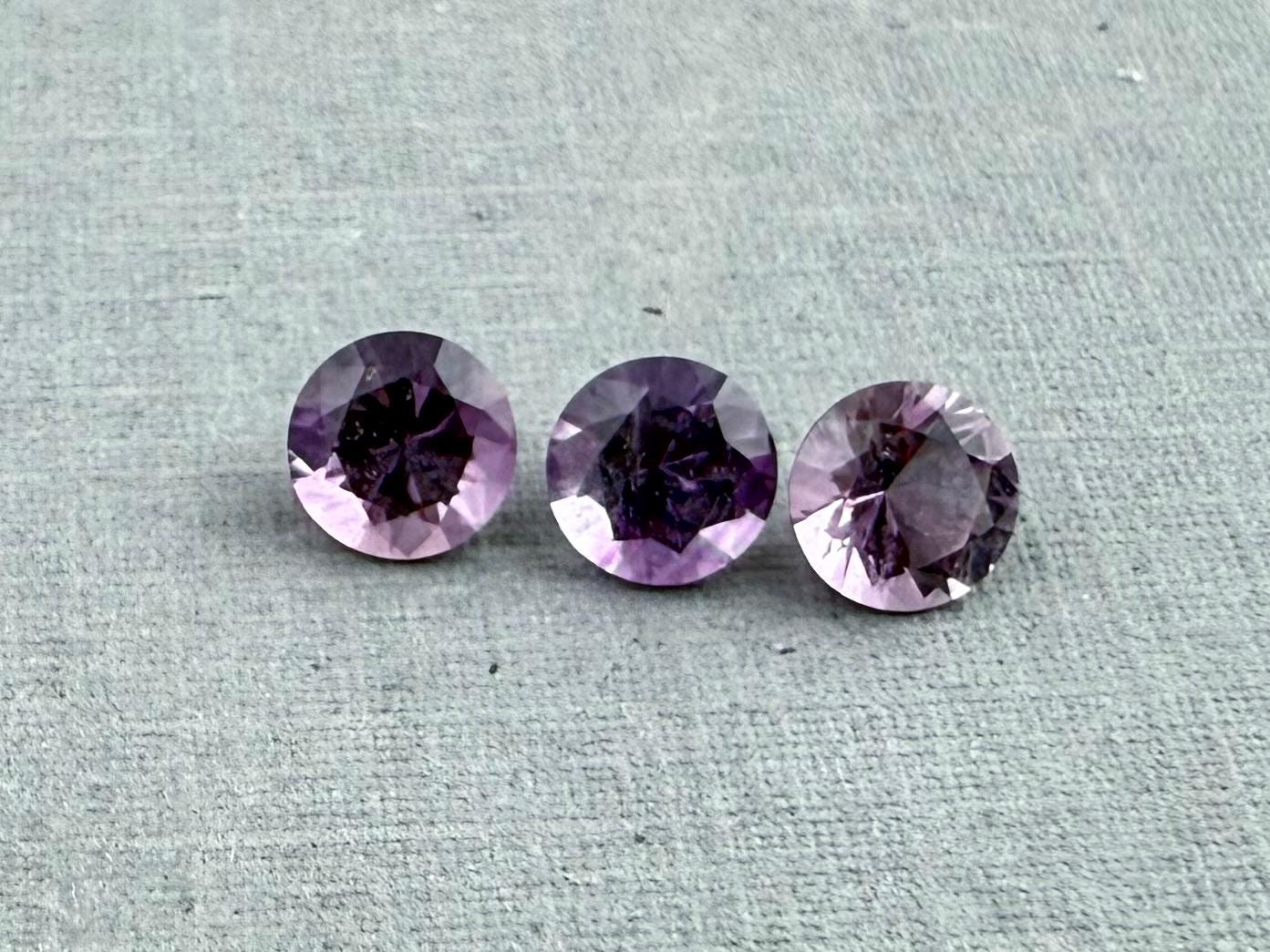 5mm Arizona Amethyst Trio | Ethically Sourced | AZ207 - Arizona Amethyst - Gem Enthusiast