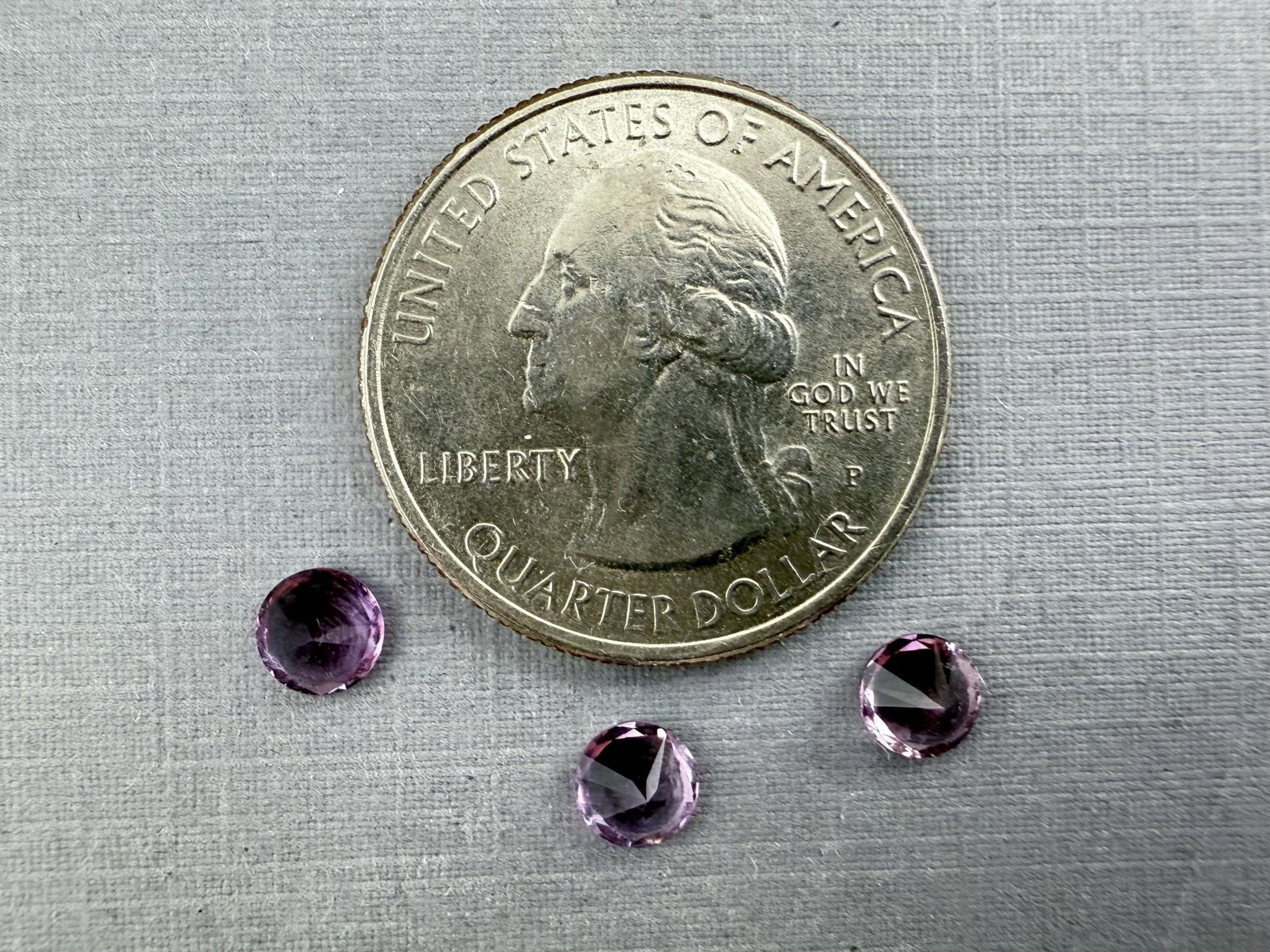 5mm Arizona Amethyst Trio | Ethically Sourced | AZ207 - Arizona Amethyst - Gem Enthusiast