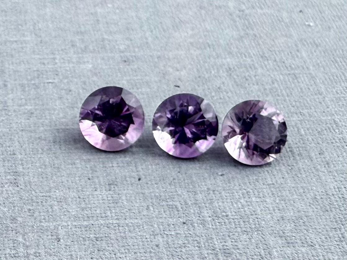 5mm Arizona Amethyst Trio | Ethically Sourced | AZ207 - Arizona Amethyst - Gem Enthusiast