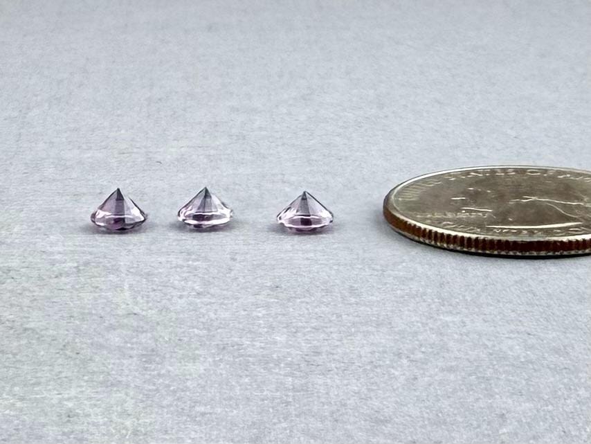 5mm Arizona Amethyst Trio | Ethically Sourced | AZ207 - Arizona Amethyst - Gem Enthusiast