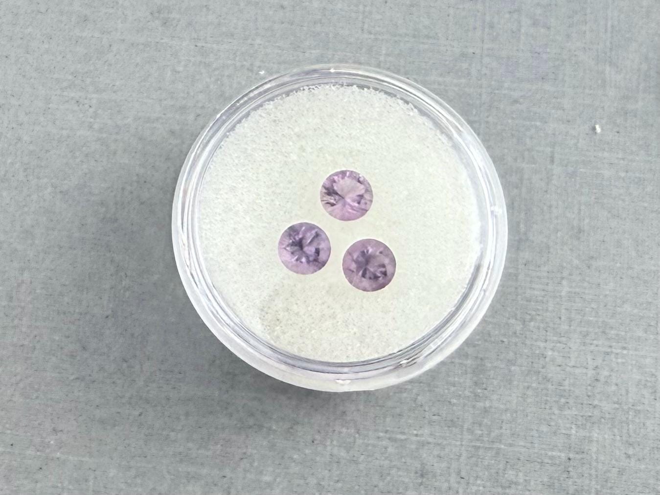 5mm Arizona Amethyst Trio | Ethically Sourced | AZ207 - Arizona Amethyst - Gem Enthusiast