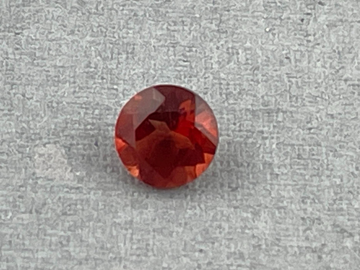 5mm Red Oregon Sunstone Round Faceted Gemstone | Ethically Sourced | Mined in the USA | OSF214 - Oregon Sunstone - Gem Enthusiast