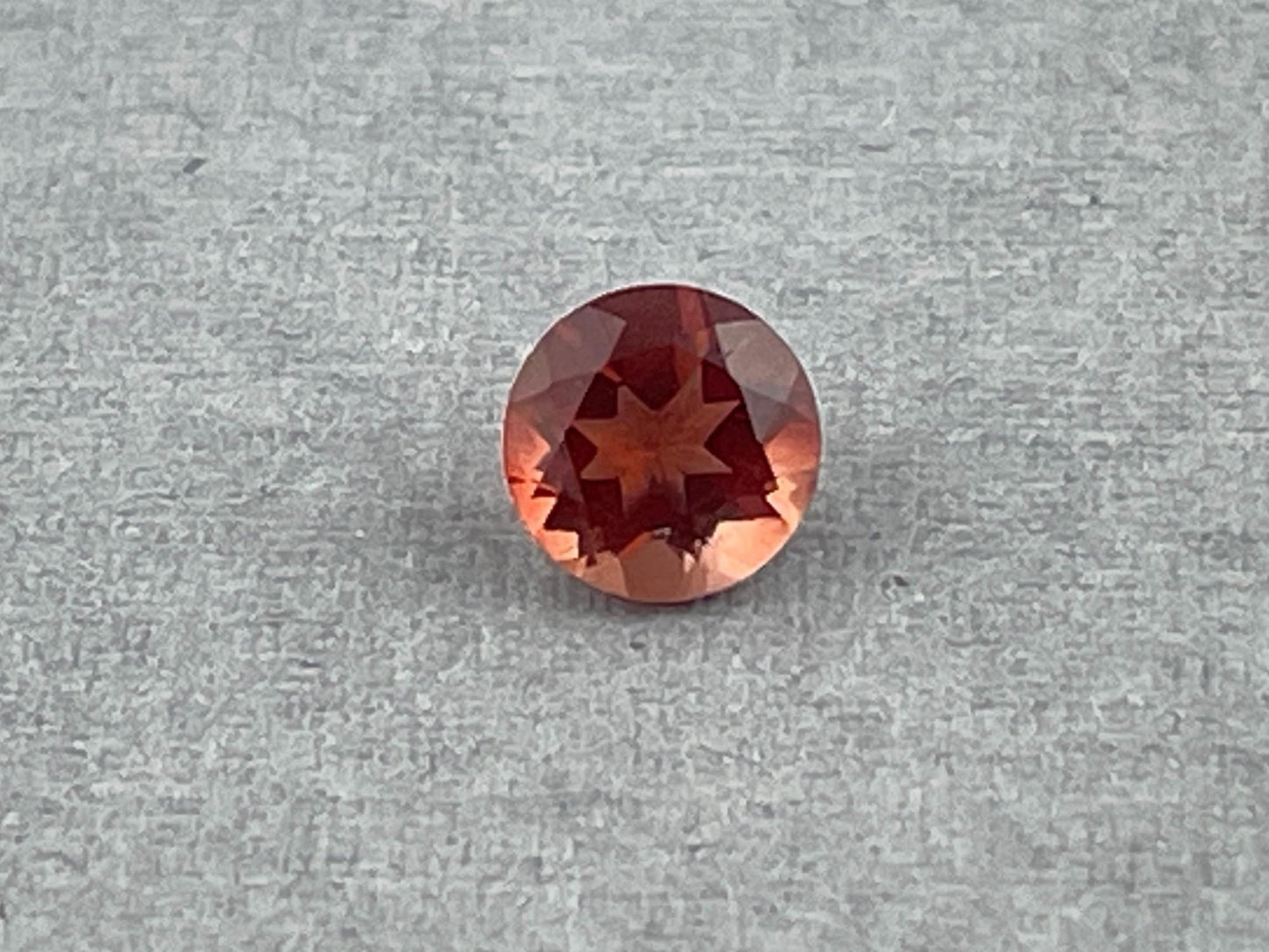 5mm Red Oregon Sunstone Round Faceted Gemstone | Ethically Sourced | Mined in the USA | OSF214 - Oregon Sunstone - Gem Enthusiast