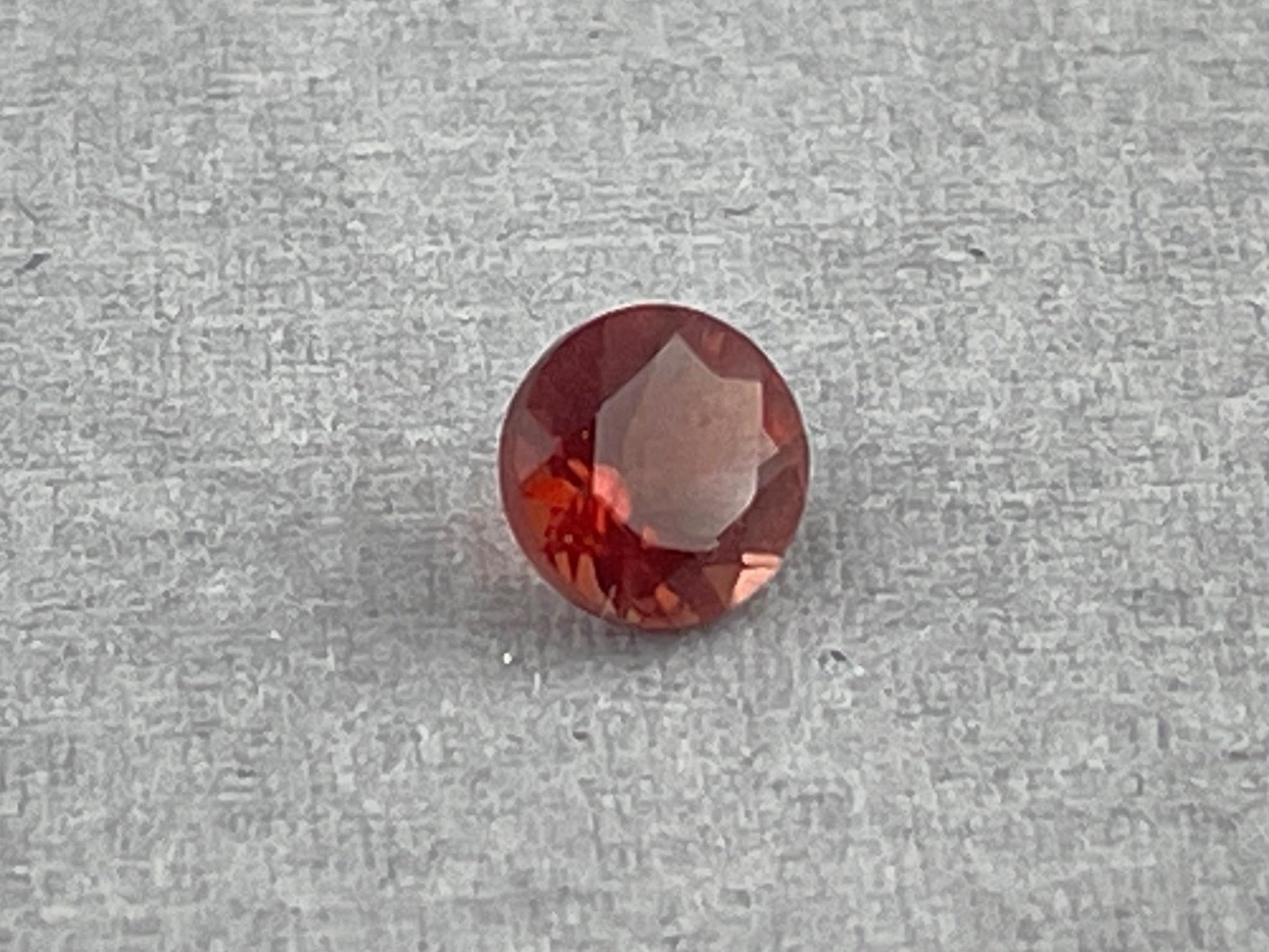 5mm Red Oregon Sunstone Round Faceted Gemstone | Ethically Sourced | Mined in the USA | OSF214 - Oregon Sunstone - Gem Enthusiast