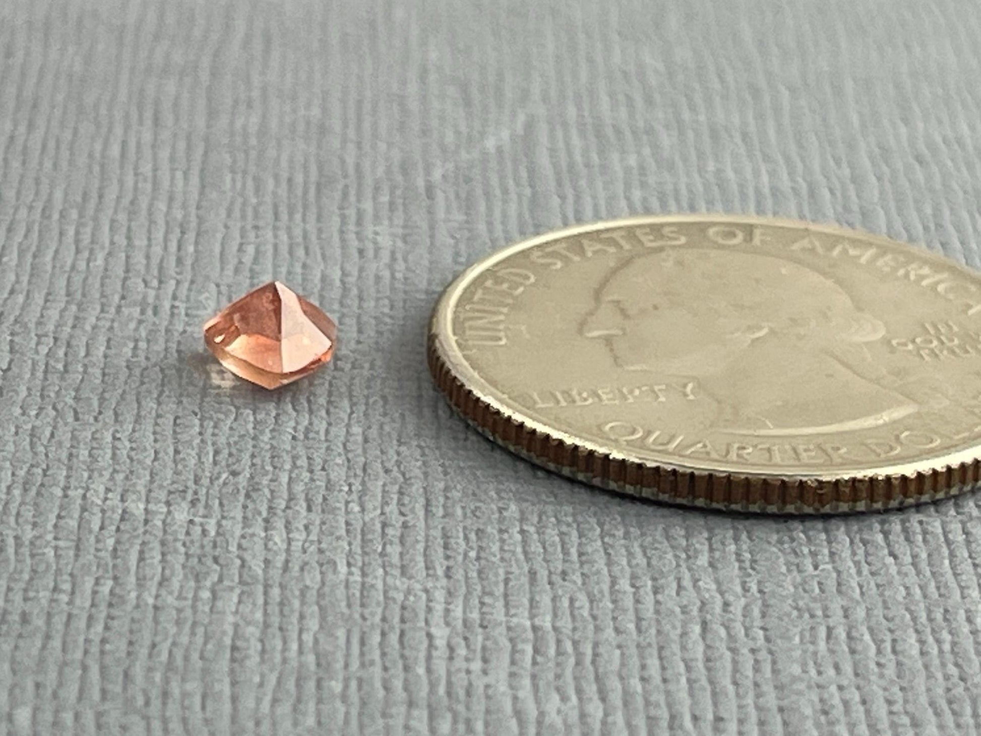 5mm Red Oregon Sunstone Trillion Gemstone with Schiller | .45 carats | OSF208 - Oregon Sunstone - Gem Enthusiast
