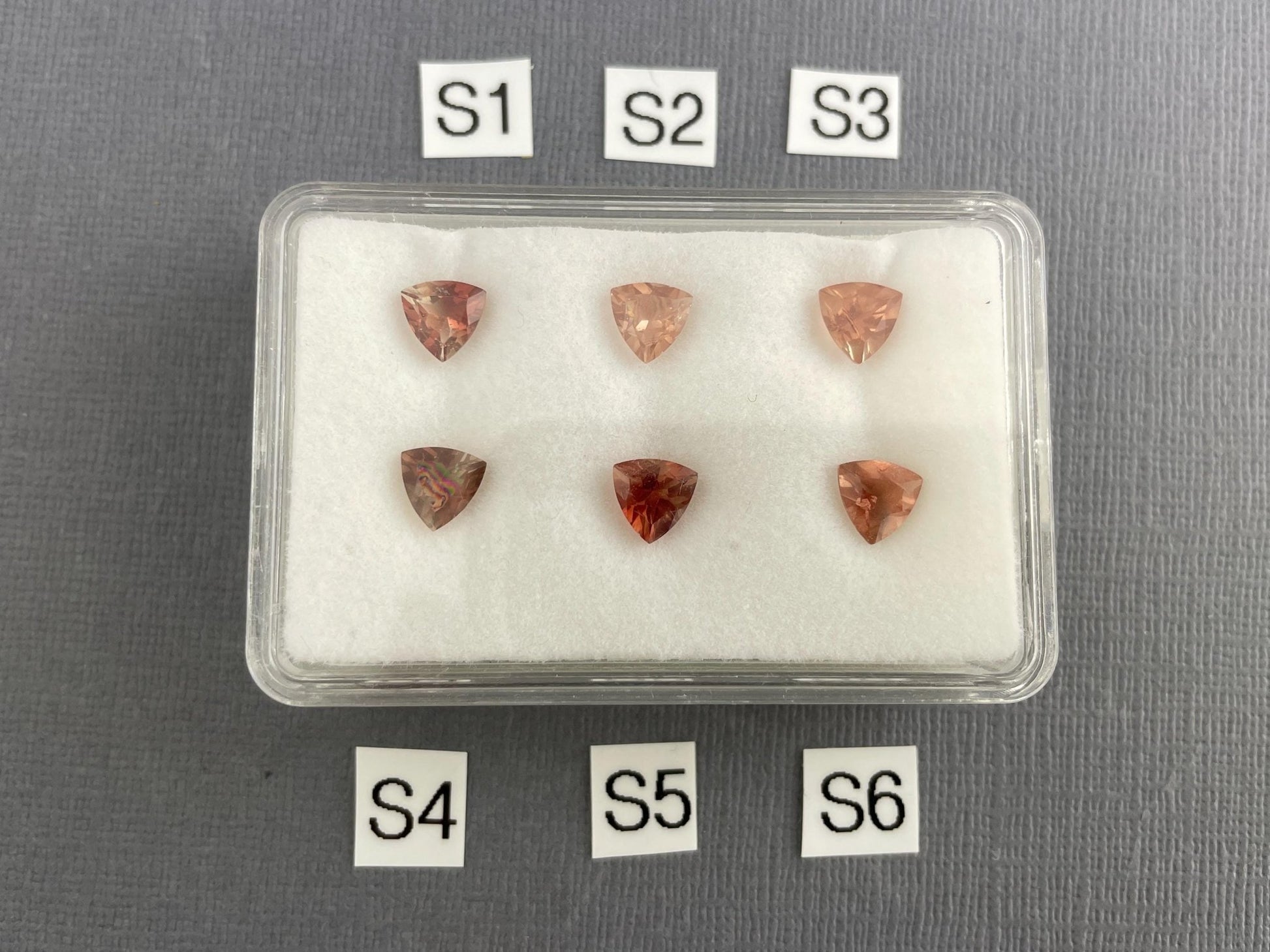 6mm Oregon Sunstone Trillion Gemstones | Pick Your Own Stone! - Oregon Sunstone - Gem Enthusiast