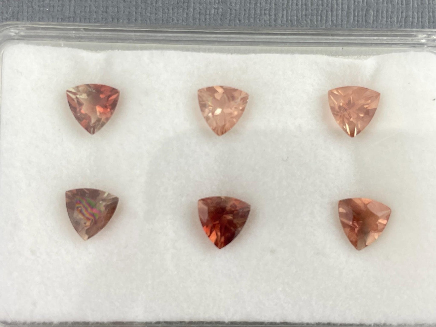 6mm Oregon Sunstone Trillion Gemstones | Pick Your Own Stone! - Oregon Sunstone - Gem Enthusiast