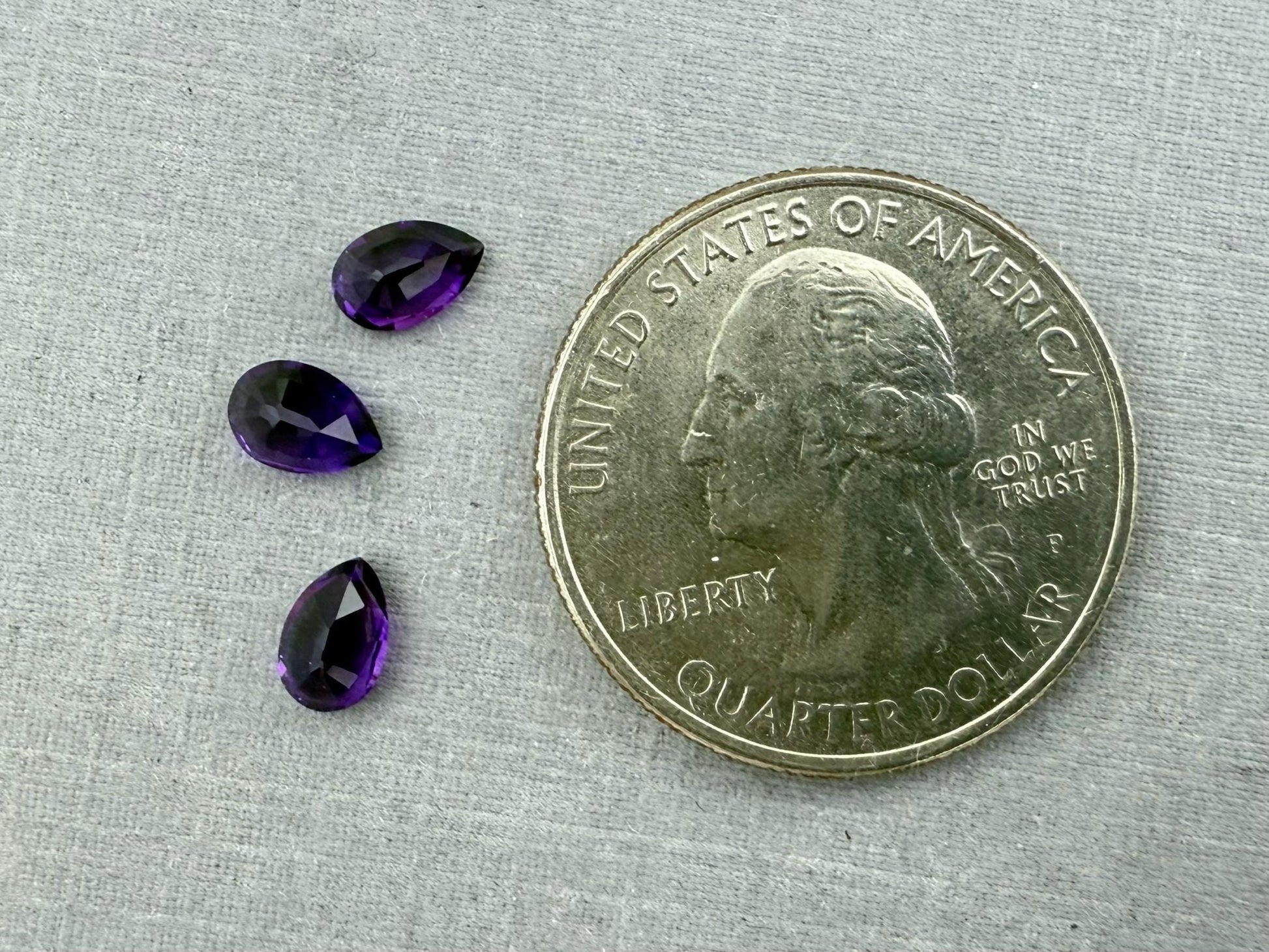 6x4 Arizona Amethyst Pear Trio | Ethically Sourced | AZ201 - Gem Enthusiast