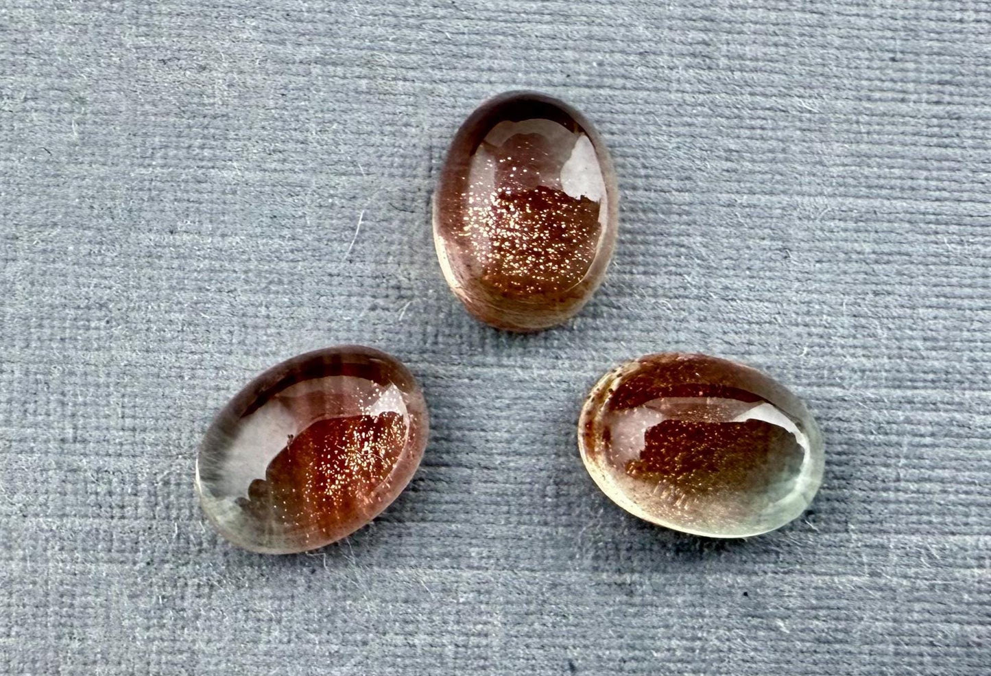 7x5 Schiller Oregon Sunstones Oval Cabochon Lot | Bi - Color | OSC312 - Gem Enthusiast
