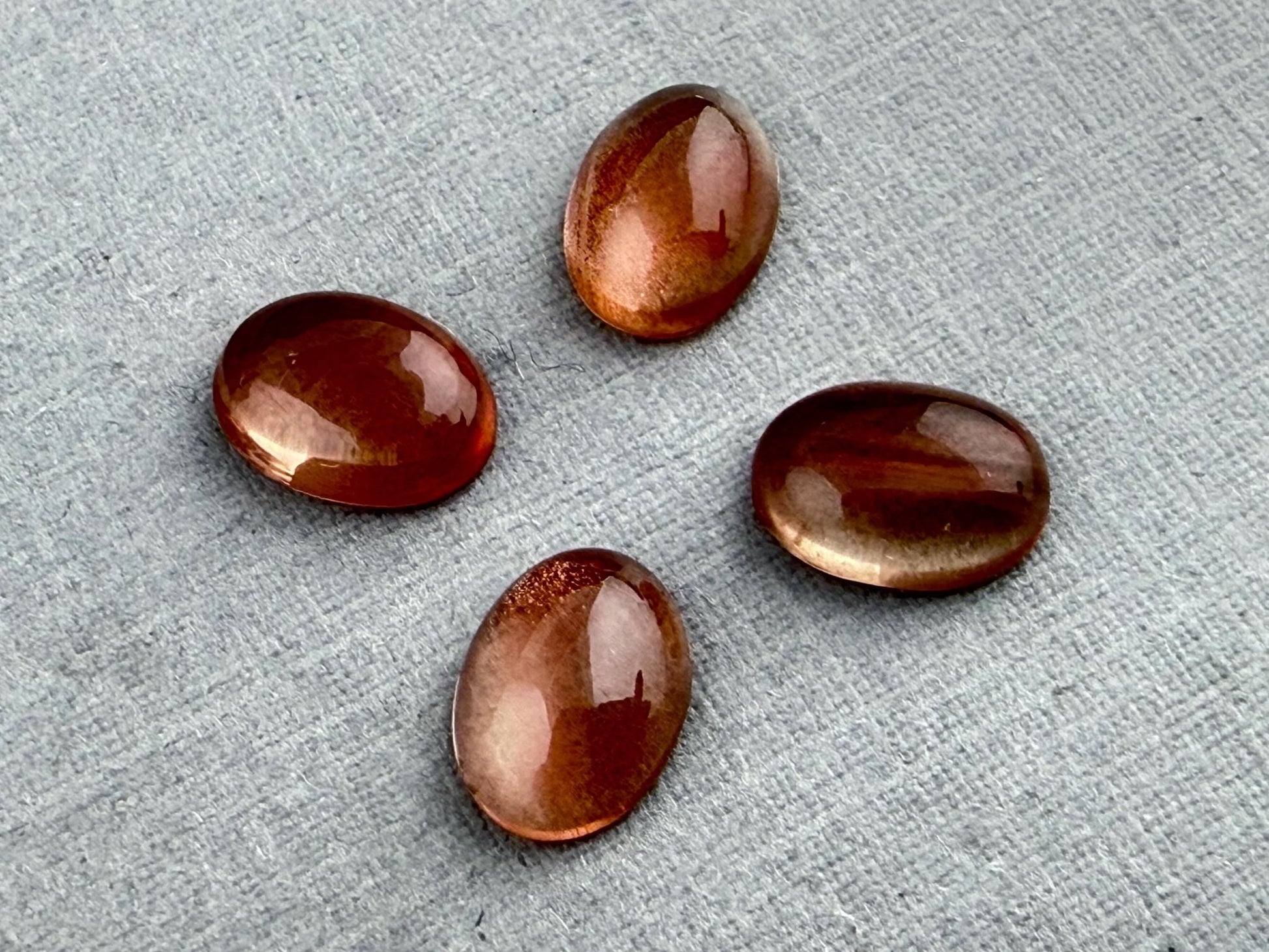 7x5 Schiller Oregon Sunstones Oval Cabochon Lot | OSC311 - Gem Enthusiast