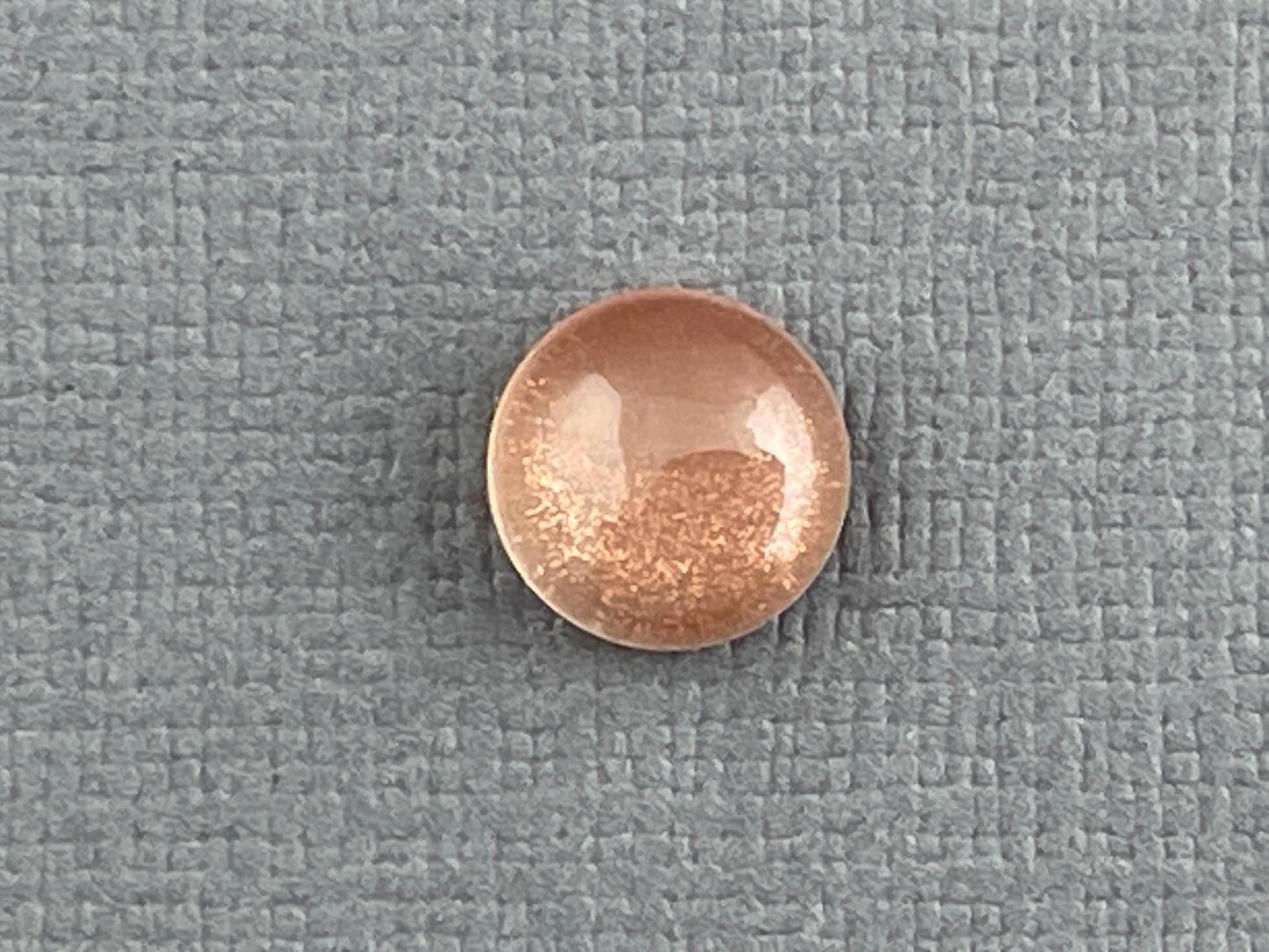 8mm Oregon Sunstone Round Cabochon | Natural American Gemstone | 2.16 cts | OSC224 - Oregon Sunstone - Gem Enthusiast