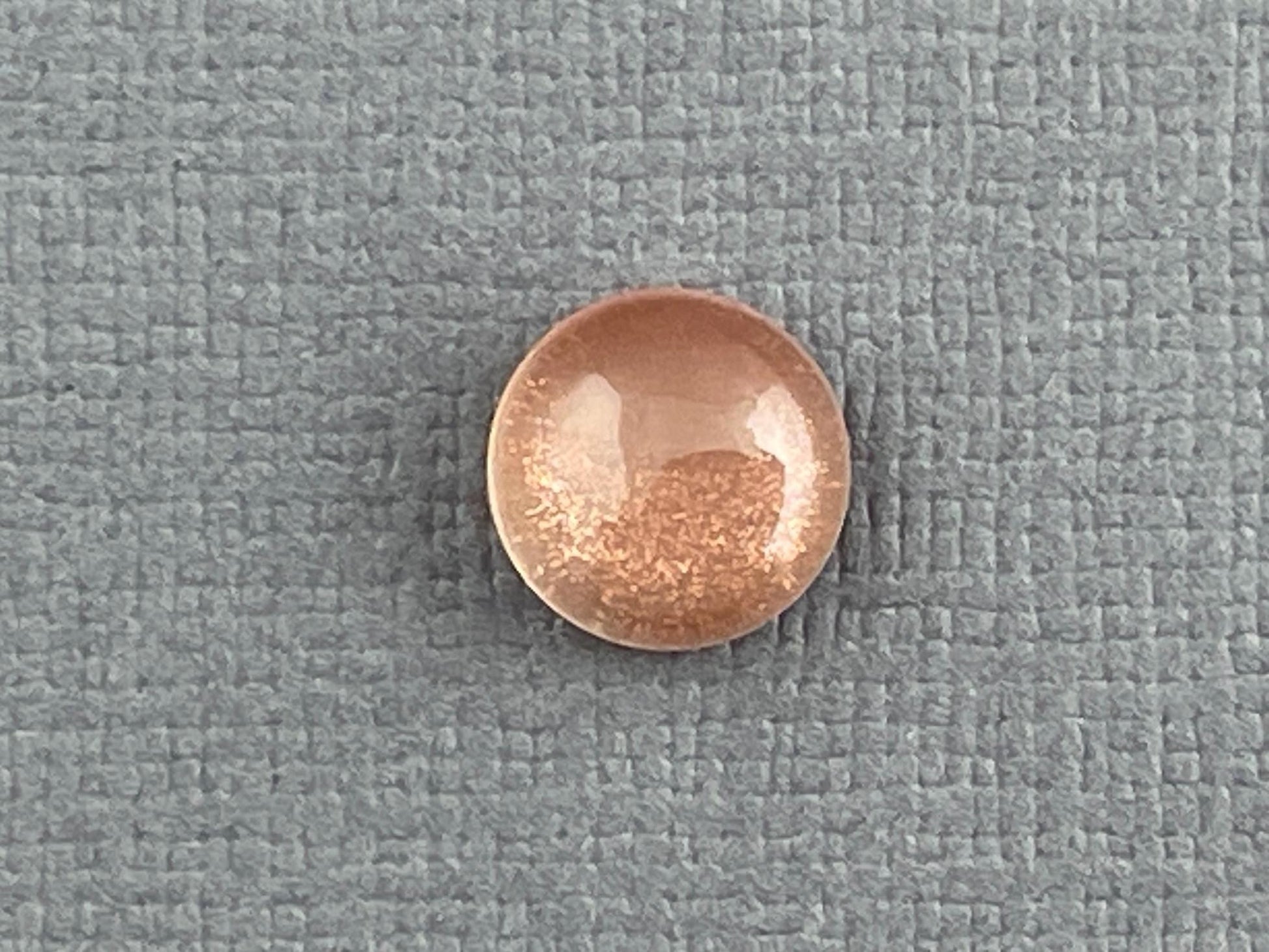 8mm Oregon Sunstone Round Cabochon | Natural American Gemstone | 2.16 cts | OSC224 - Oregon Sunstone - Gem Enthusiast