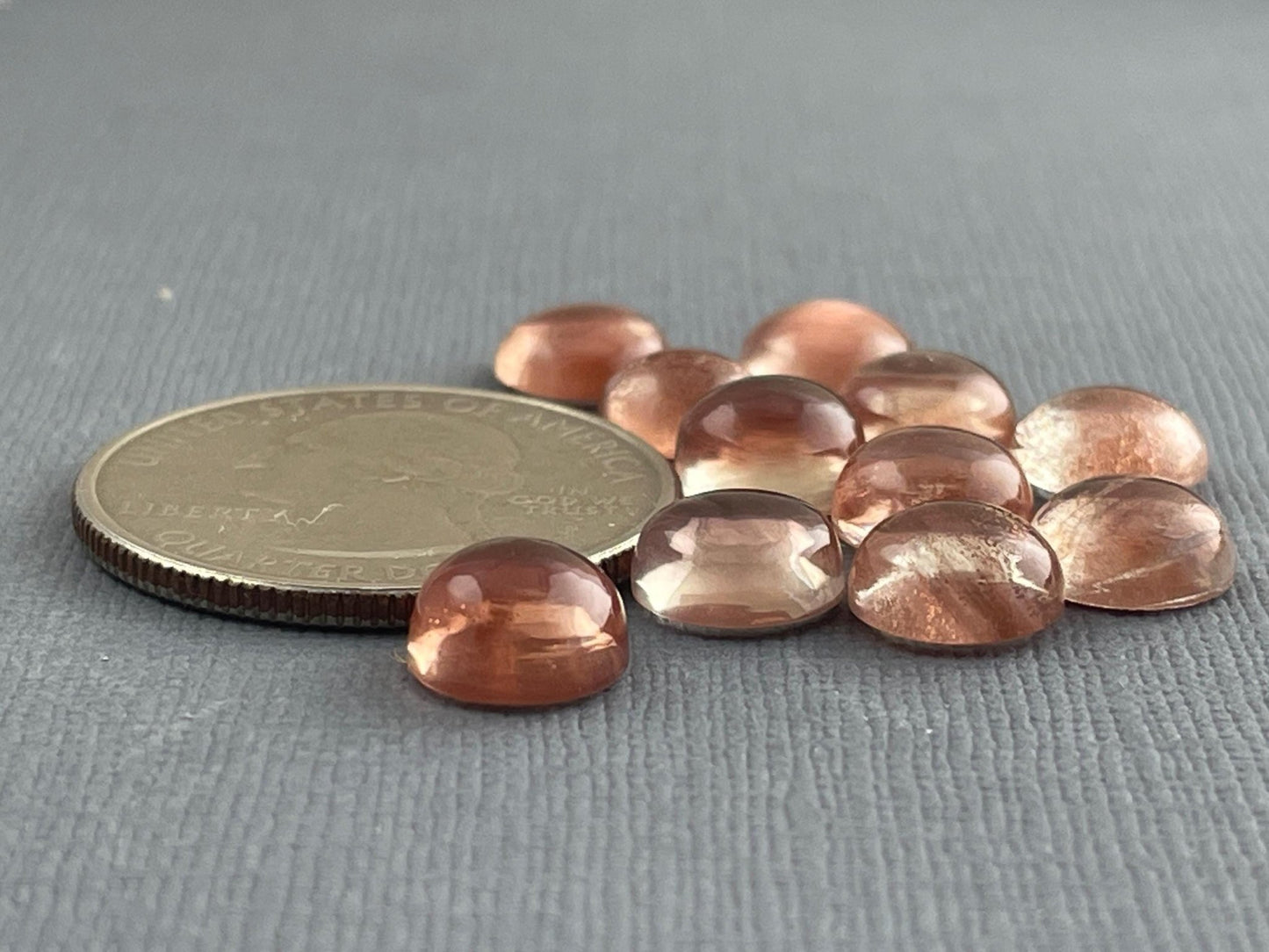 8mm Oregon Sunstone Round Cabochons | Medium, Light, or Champaign - Oregon Sunstone - Gem Enthusiast