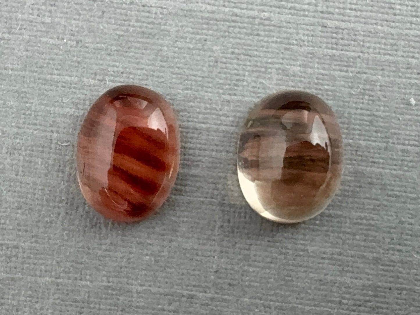 8x6 Oregon Sunstone Ovals: American Gemstones with zoning and schiller | OSC308 - Oregon Sunstone - Gem Enthusiast