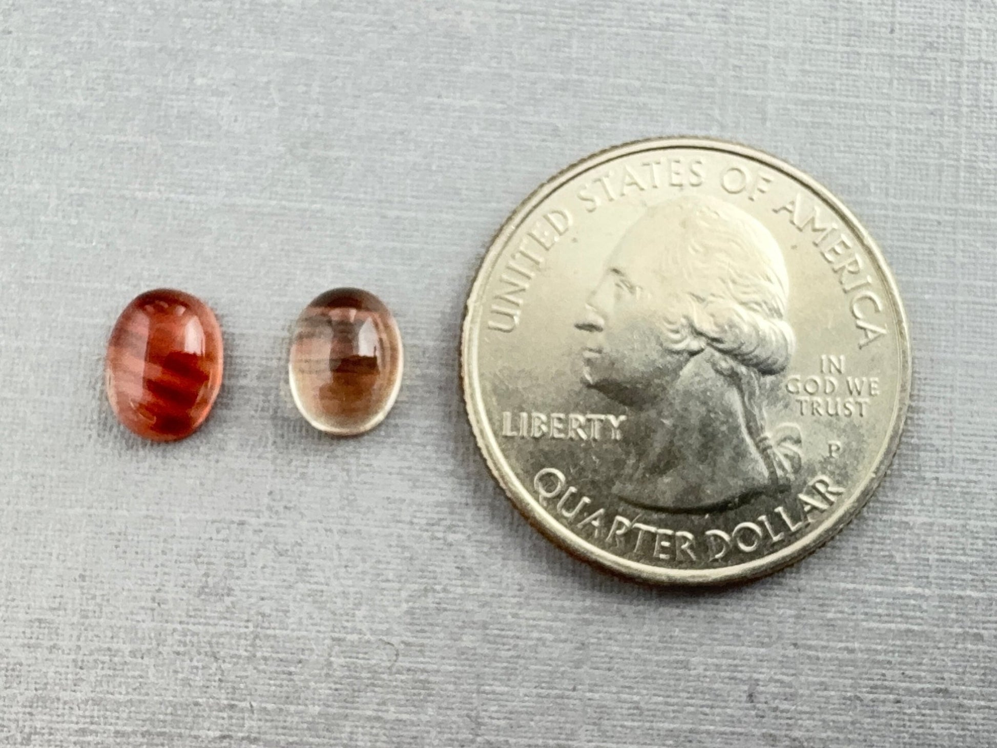 8x6 Oregon Sunstone Ovals: American Gemstones with zoning and schiller | OSC308 - Oregon Sunstone - Gem Enthusiast