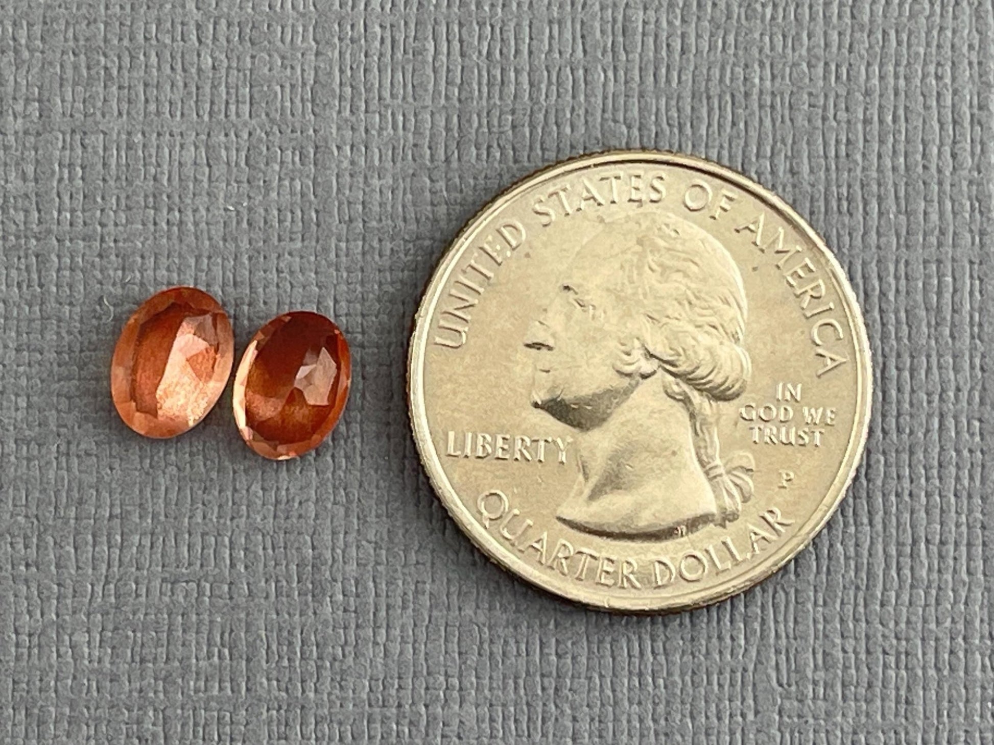 8x6 Oregon Sunstones Oval Pair with Schiller | 2.39 carats | OSF184 - Oregon Sunstone - Gem Enthusiast