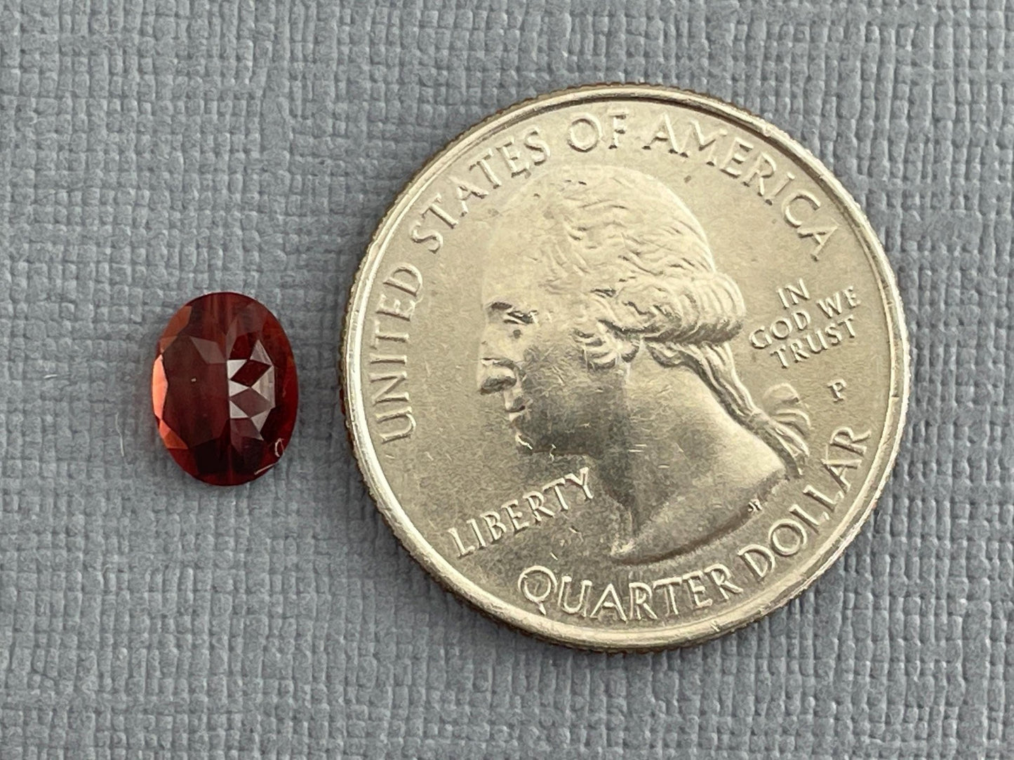 8x6 Red Oregon Sunstone Oval Faceted Gemstone | 1.12 carats | OSF180 - Oregon Sunstone - Gem Enthusiast