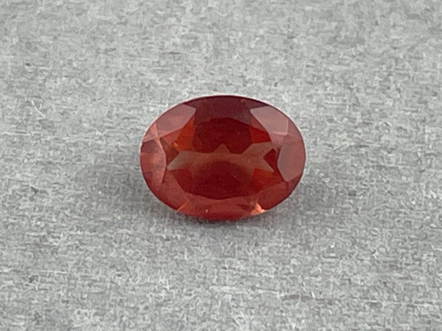 8x6 Red Oregon Sunstone Oval Faceted Gemstone | 1.23 carats | OSF212 - Oregon Sunstone - Gem Enthusiast