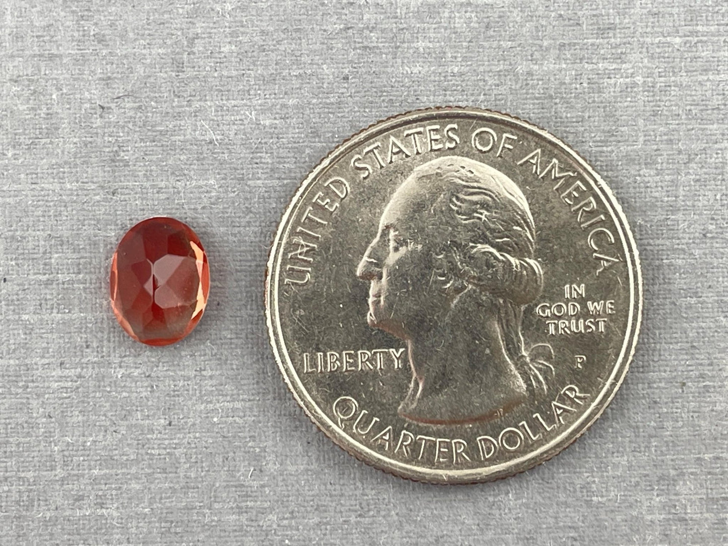 8x6 Red Oregon Sunstone Oval Faceted Gemstone | 1.23 carats | OSF213 - Oregon Sunstone - Gem Enthusiast