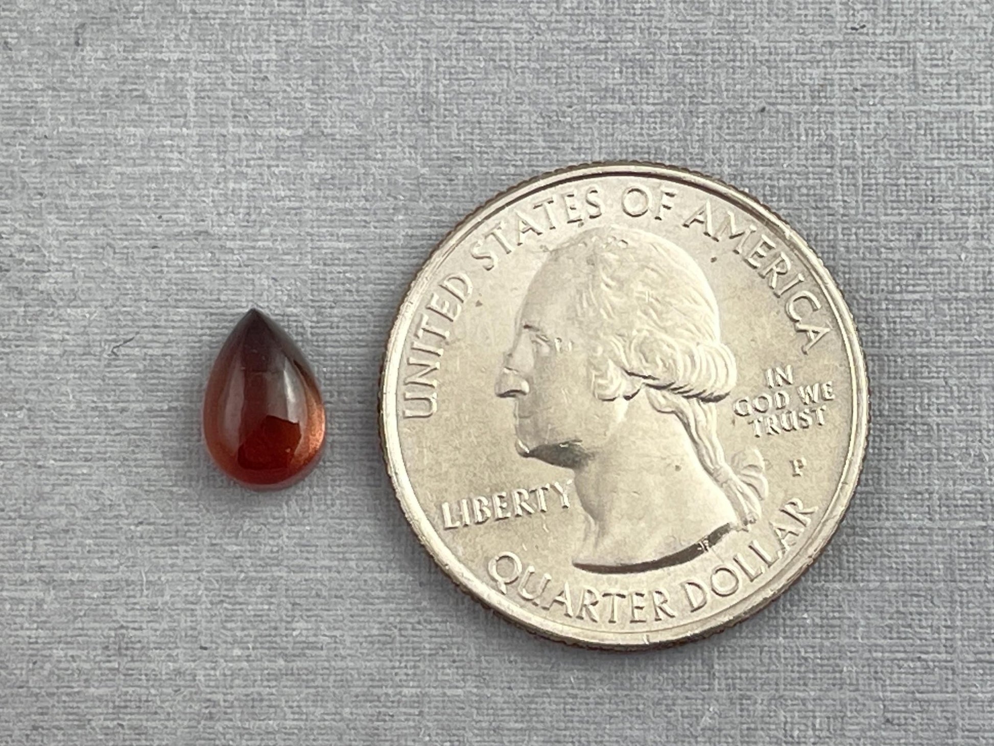 9x6 Oregon Sunstones Pear Cabochon | Beautiful Schiller! | 1.69 carats | OSC294 - Oregon Sunstone - Gem Enthusiast