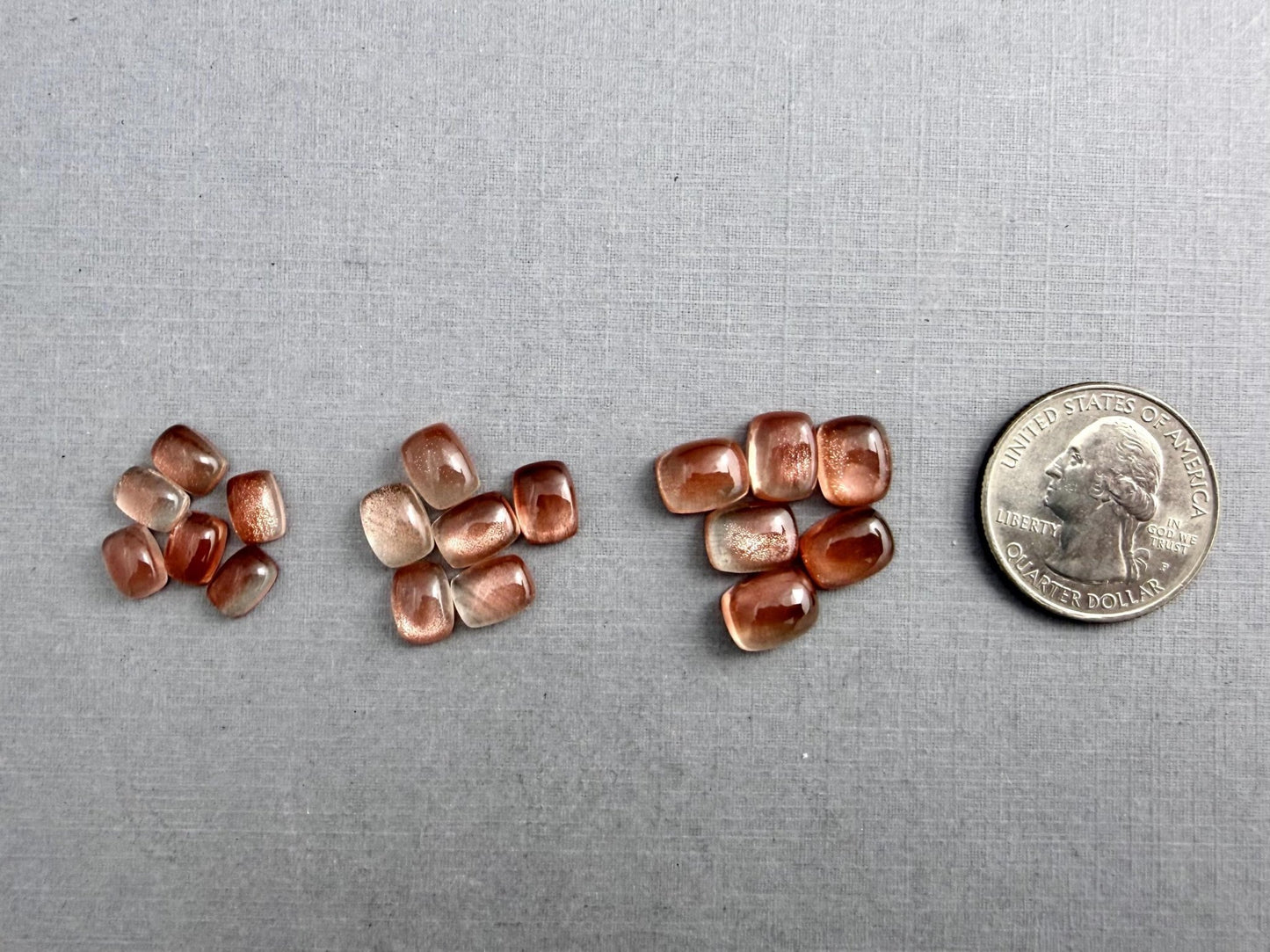 9x7 8x6 7x5 Oregon Sunstones Cushioned Cabochon with Schiller - Gem Enthusiast