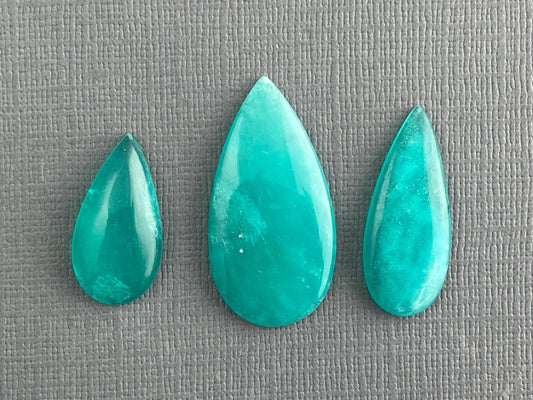 Amazonite Pear Cabochon Lot | Loose Gemstone | AMZ177 - Gem Enthusiast