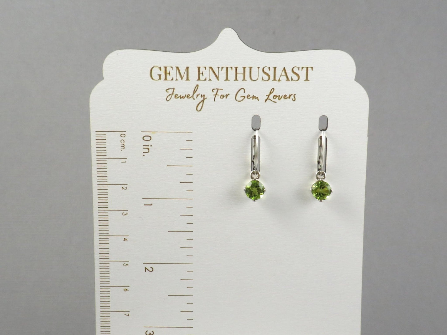 Arizona Peridot Drop Earrings in Sterling Silver | EAR106 - Gem Enthusiast
