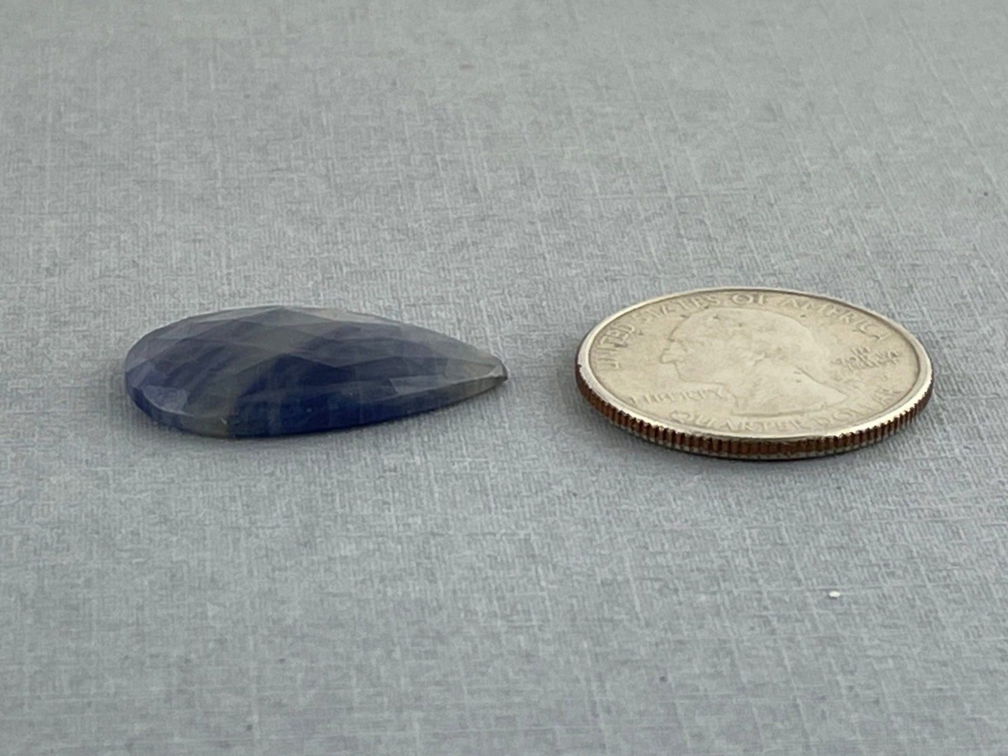 Bicolor Sapphire Rose Cut Pear | 26x16x4 mm | 19 carats | Natural Loose Gemstones | SRO223 - Sapphire - Gem Enthusiast