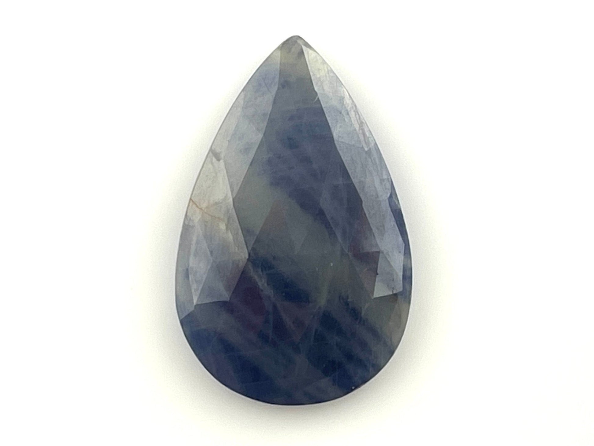 Bicolor Sapphire Rose Cut Pear | 26x16x4 mm | 19 carats | Natural Loose Gemstones | SRO223 - Sapphire - Gem Enthusiast
