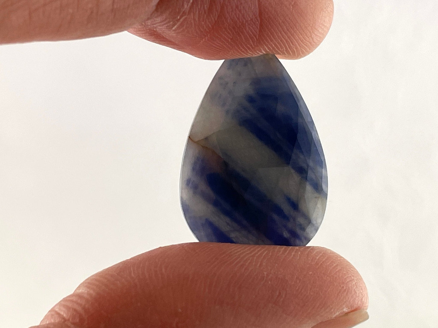 Bicolor Sapphire Rose Cut Pear | 26x16x4 mm | 19 carats | Natural Loose Gemstones | SRO223 - Sapphire - Gem Enthusiast