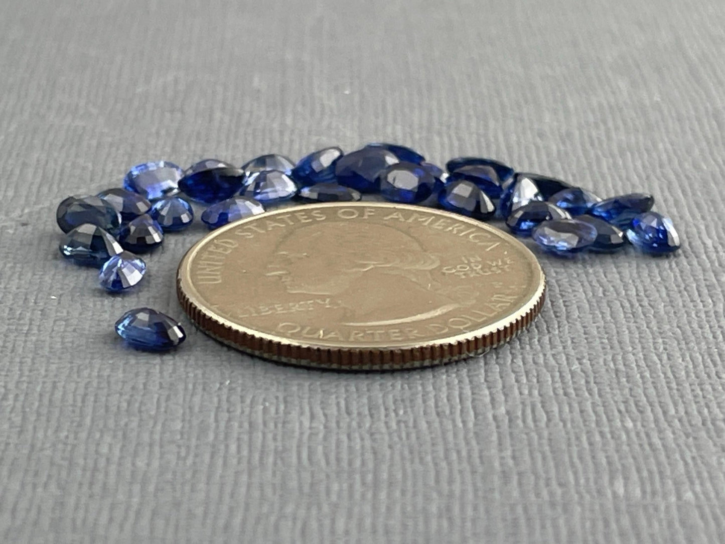 Blue Bicolor Sapphire Faceted Ovals | 5x3 mm | 4 Stones per Lot - Sapphire - Gem Enthusiast